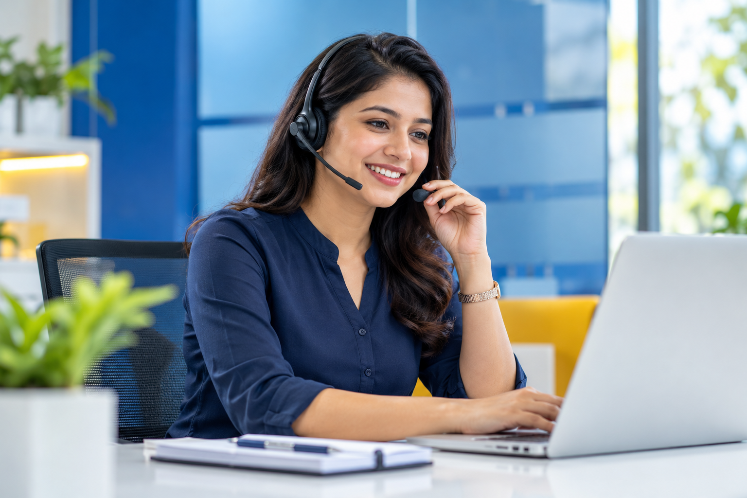Illustrative welcoming investigator consultation desk